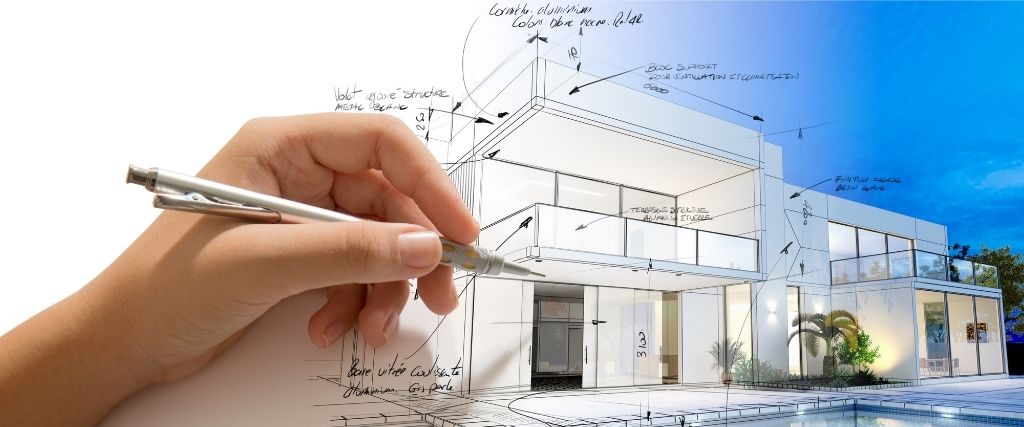 Blueprint design for luxury home build