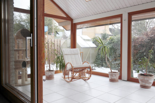 Photo of a sunroom added to a home
